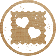 Woodies Stamp - Hearts
