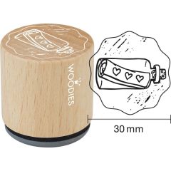 Woodies Stamp - Heart bottle mail