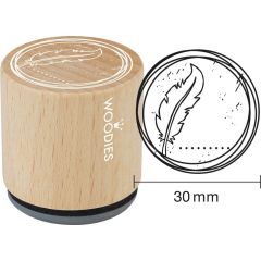 Woodies Stamp - Feather