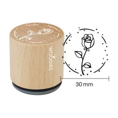 Woodies Rubber Stamp - Rose
