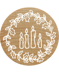 Woodies Stamp - 4 candles