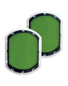 Spare Pad - smooth green - 2 pieces - round