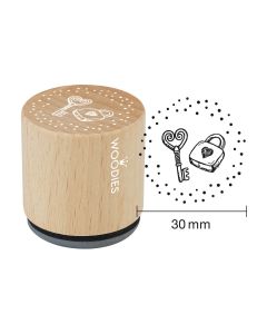 Woodies Rubber Stamp - Lock and key