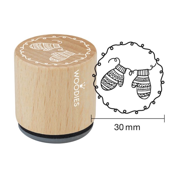 Woodies Rubber Stamp - Mitten