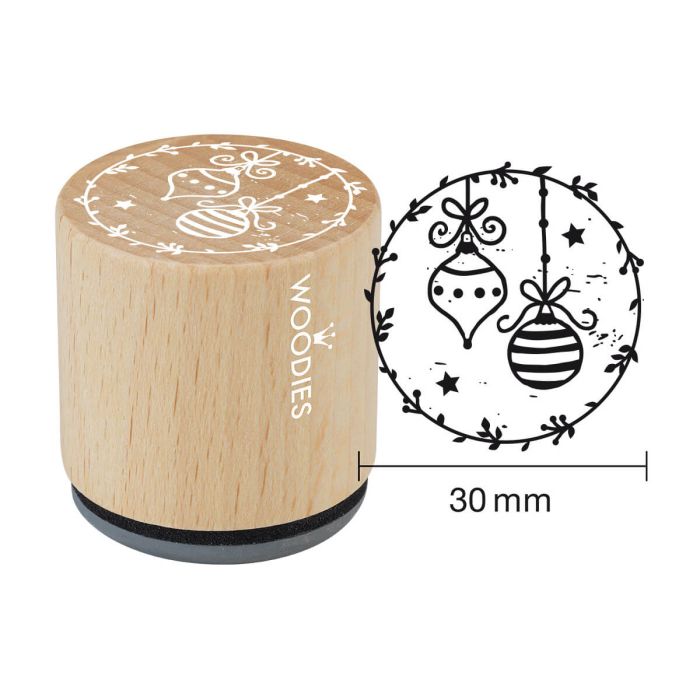 Woodies Rubber Stamp - Christmas ball