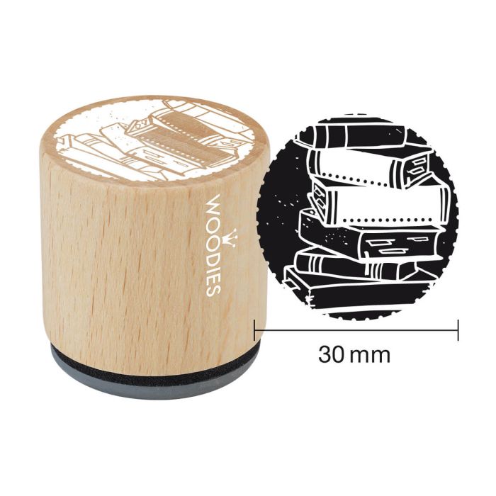 Woodies Rubber Stamp - Books 2
