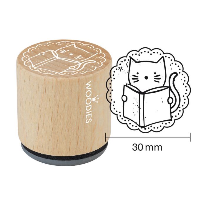 Woodies Rubber Stamp - Cat